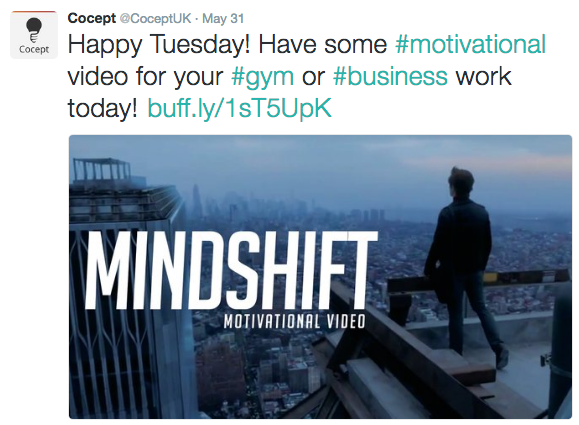 Twitter post example
