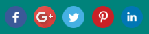 Social media account links in a website footer